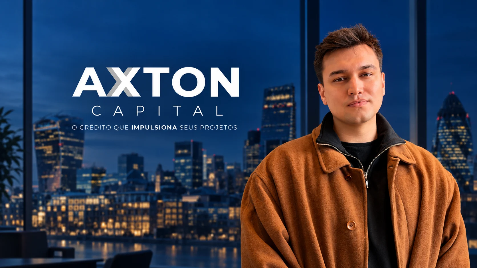 Alisson Gabriel com a marca Axton Capital. O crédito que impulsiona seus projetos.